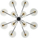 Redding LED 45 inch Matte Black with White and Brass Accent Chandelier Ceiling Light