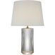 Julie Neill Figlia 27.25 inch 4.6 watt Crystal Cordless V-Cut Round Table Lamp Portable Light