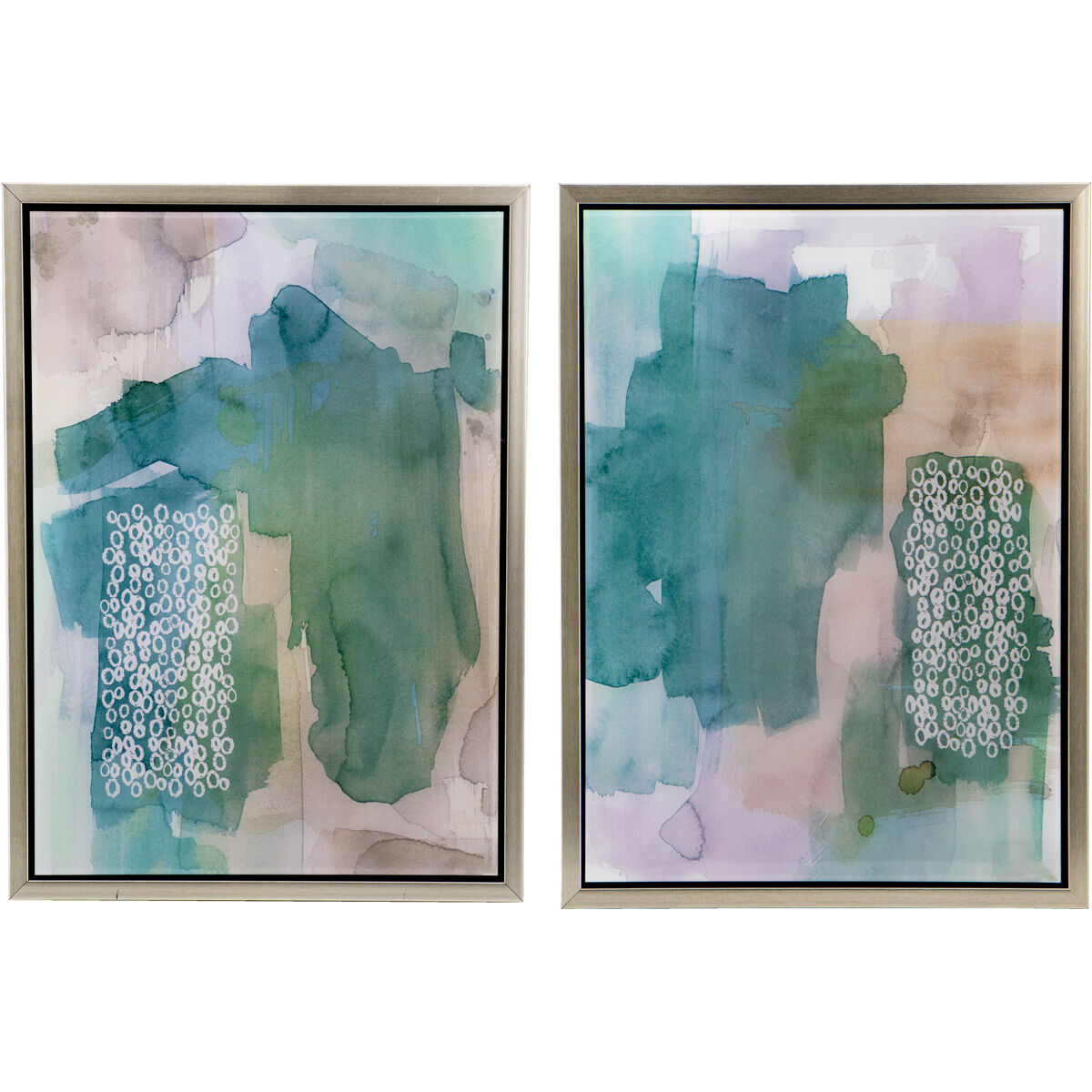 Teals Abstract 23.9 X 17.4 inch Printed Acrylic Wall Art