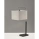 Flora 27 inch 60.00 watt Black and Brushed Steel Table Lamp Portable Light