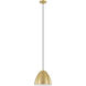 Coretto 1 Light 10.83 inch Brushed Gold and Matte White Pendant Ceiling Light