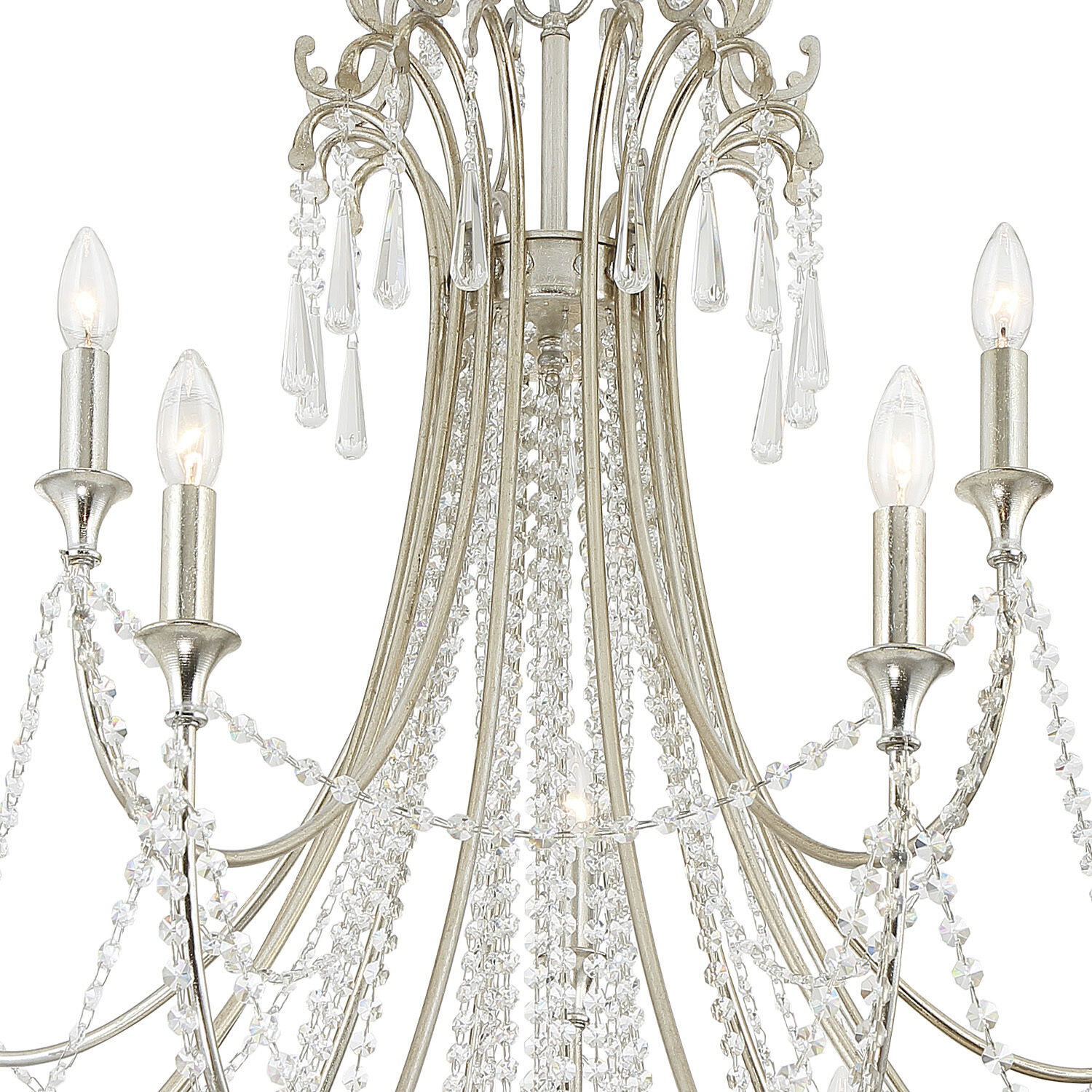 Arcadia 15 Light 46.25 inch Antique Silver Chandelier Ceiling Light