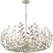 Broche 12 Light 42 inch Antique Silver Chandelier Ceiling Light