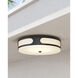 Swale LED 17.5 inch Black Outdoor Flush Mount