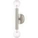 Copenhagen 2 Light 5 inch Brushed Nickel ADA ADA Wall Sconce Wall Light
