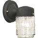 Puck 1 Light 7.75 inch Black Outdoor Wall Sconce