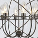 Solaris 6 Light 22.5 inch English Bronze Outdoor Chandelier
