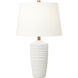 C&M by Chapman & Myers Waveland 28 inch 9 watt Porous White Table Lamp Portable Light