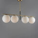 Vesper 4 Light 47.5 inch Satin Brass and Black Linear Pendant Ceiling Light