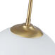 Dorinda 1 Light 12.25 inch Brushed Champagne Brass Pendant Ceiling Light