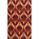 Voyages 66 X 42 inch Dark Red, Burnt Orange, Dark Brown, Bright Orange Rug