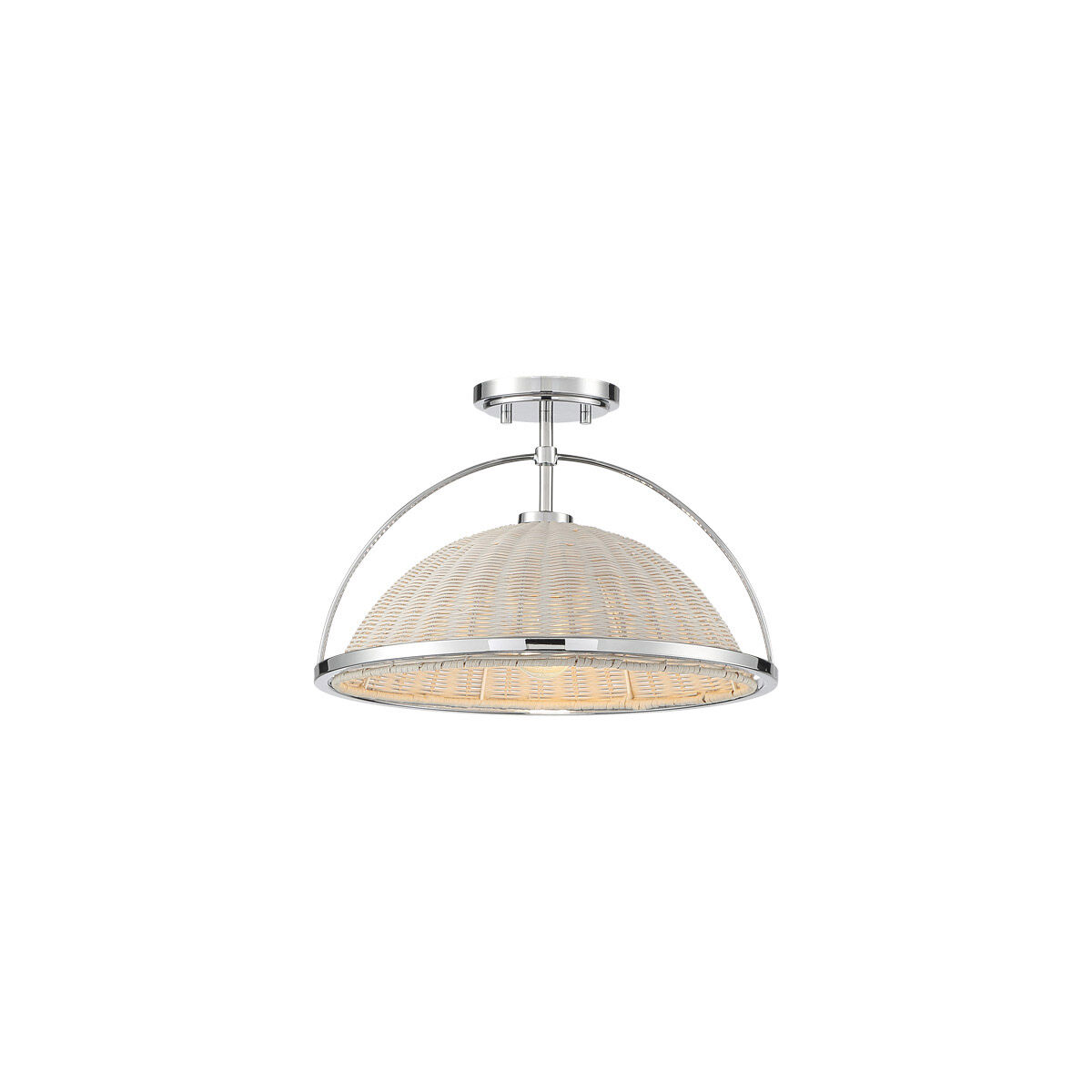 Celeste 1 Light 16 inch Chrome Semi-Flush Mount Ceiling Light
