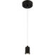 Port Nine LED 9 inch Matte Black Pendant Ceiling Light in Clear