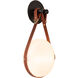 Derby LED 10.9 inch Black and Antique Brass ADA Sconce Wall Light - Open Box