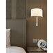 Textile Collection 1 Light 10 inch Brushed Nickel ADA Wall Sconce Wall Light, Hamilton Family