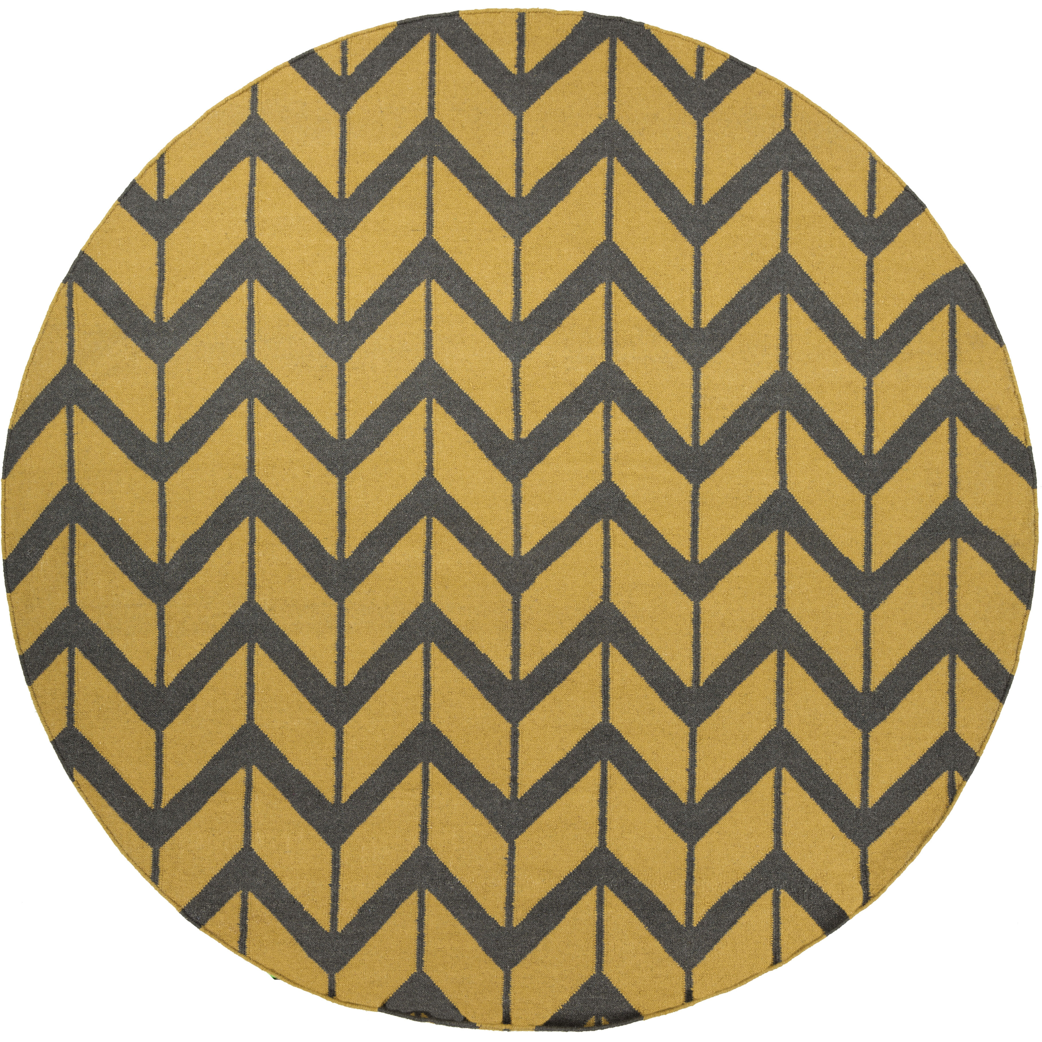 Fallon 96 X 96 inch Bright Yellow, Charcoal Rug