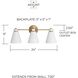 Bradley 3 Light 24 inch Aged Brass and White Vanity Light Wall Light