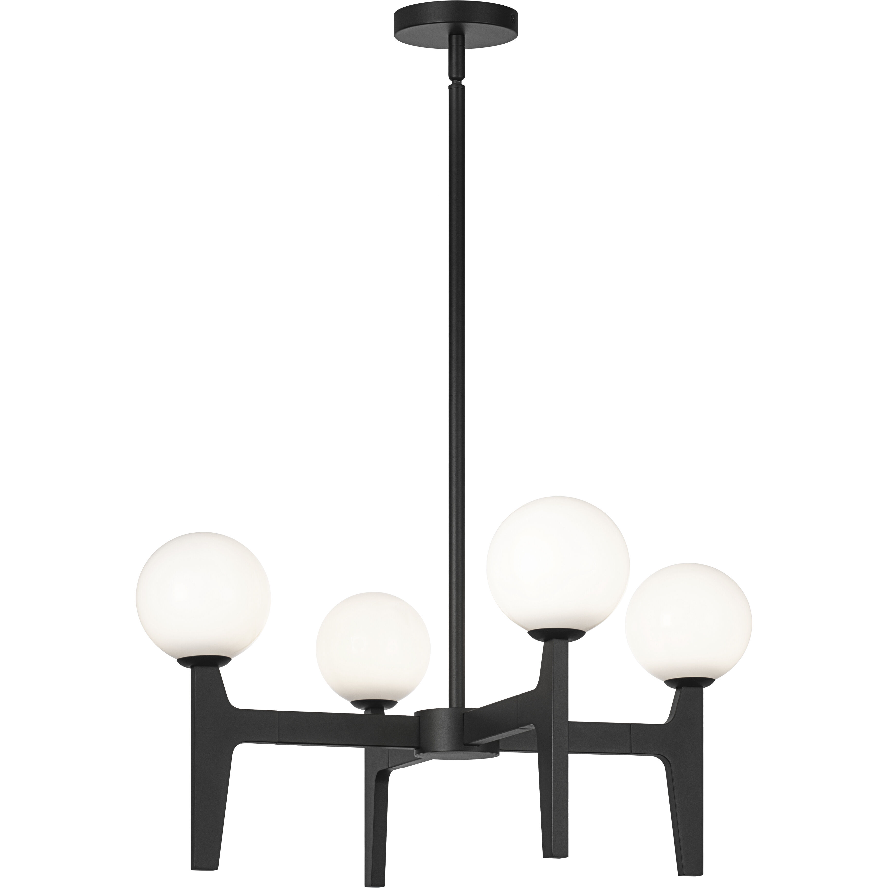 Scriben LED 24 inch Matte Black Pendant Ceiling Light
