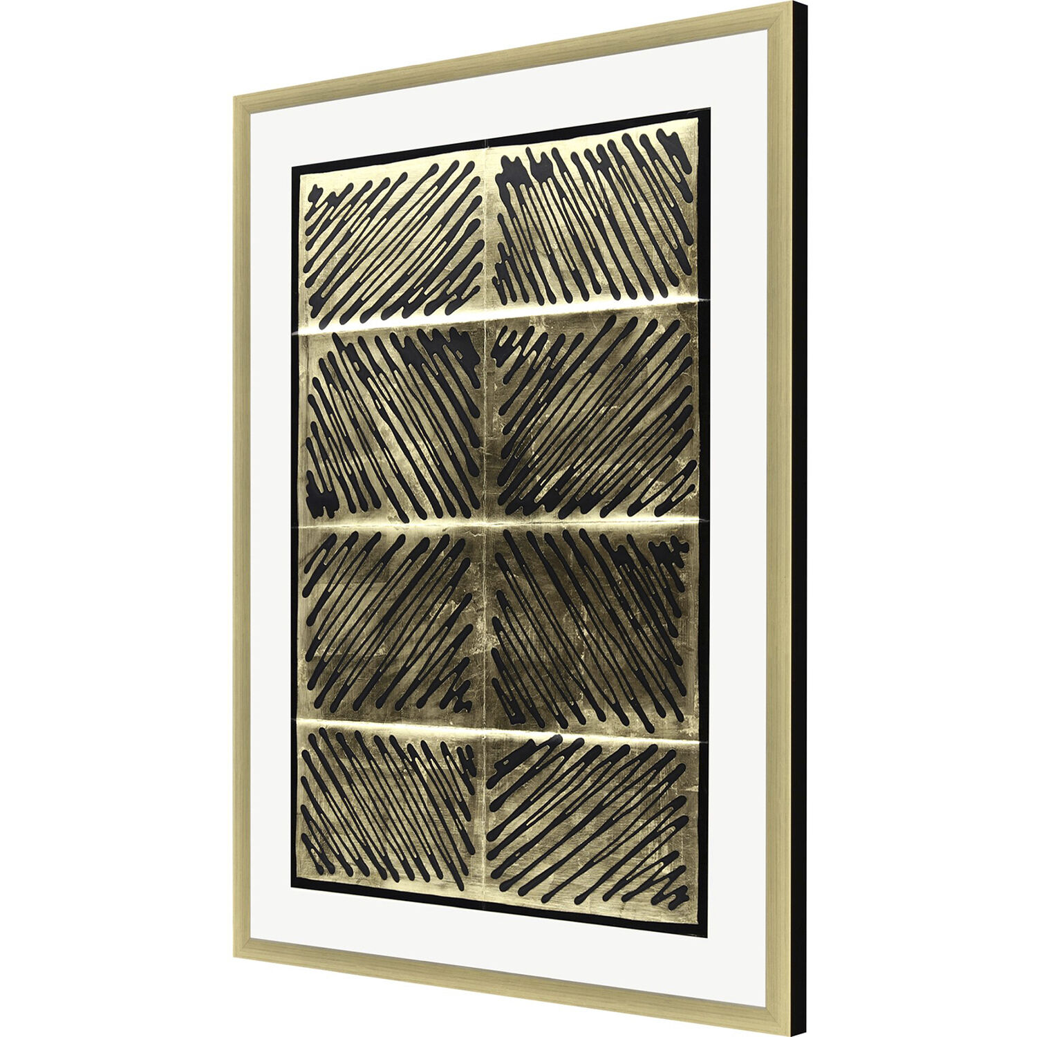 Galvanize in Gold Black and Metallic Framed Art