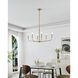 Leah 6 Light 18 inch Brushed Gold and White Chandelier Ceiling Light