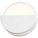 Ambiance LED 8 inch Gloss White ADA Wall Sconce Wall Light, Open Top Fixture, Dome
