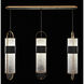 Bond LED 48 inch Black and Gold Pendant Ceiling Light