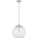 Franklin Restoration White Mouchette 1 Light 13.75 inch Brushed Satin Nickel Stem Hung Pendant Ceiling Light