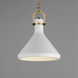 Lumi 1 Light 13 inch Satin Brass Single Pendant Ceiling Light