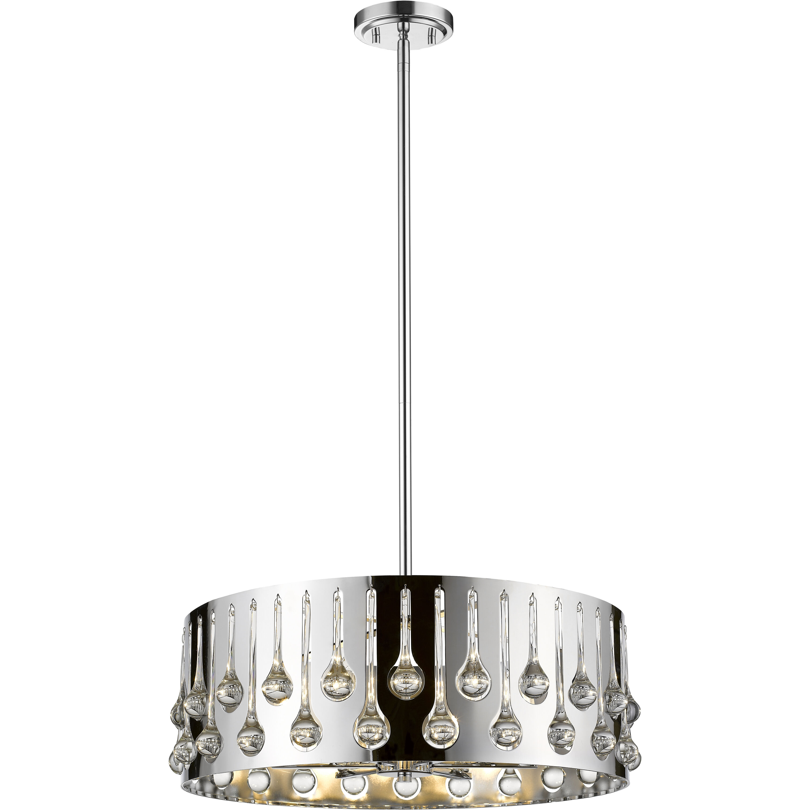 Oberon 6 Light 24.5 inch Chrome Chandelier Ceiling Light