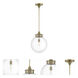 Emma 1 Light 14 inch Antique Brass Pendant Ceiling Light