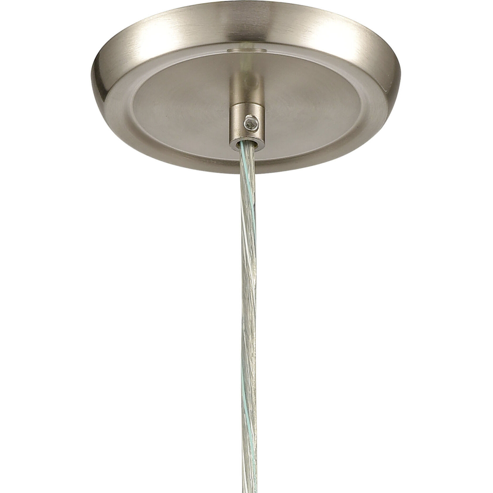 Sugarcoat 1 Light 6 inch White with Satin Nickel Mini Pendant Ceiling Light