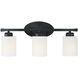 Dixon 3 Light 21 inch Matte Black Vanity Light Wall Light