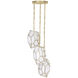 Heera 3 Light 18 inch Brass Chandelier Ceiling Light
