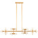 Amani 14 Light 48 inch Royal Gold Linear Chandelier Ceiling Light