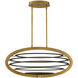 Ombra LED 17 inch Dark Bronze and Polished Nickel Chandelier Ceiling Light