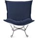 Alicante Indigo Patio Scroll Puff Chair