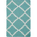 Frontier 36 X 24 inch Aqua, Khaki Rug
