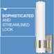 Aiden LED 5 inch Polished Nickel Bath Light Wall Light, Vertical