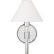 Robert 1 Light 8 inch Polished Nickel / Clear Acrylic Vanity Light Wall Light