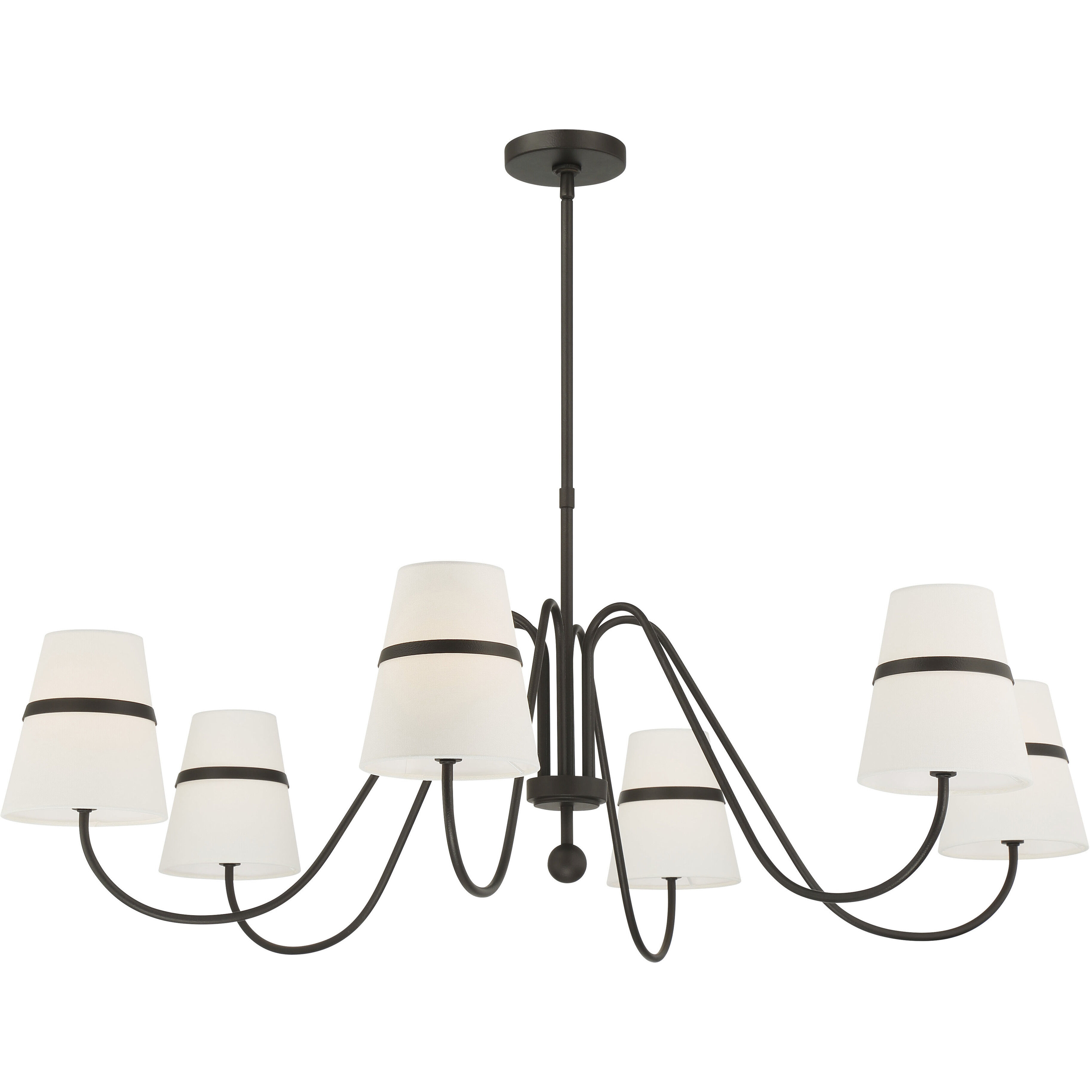 Althia 6 Light 43.75 inch Textured Dark Bronze Chandelier Ceiling Light