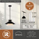 Loomis 1 Light 15.25 inch Matte Black Pendant Ceiling Light