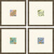 Botanica Blue and Black and Green and Orange Framed Art