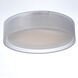 Prime LED 16 inch Flush Mount Ceiling Light in White Organza