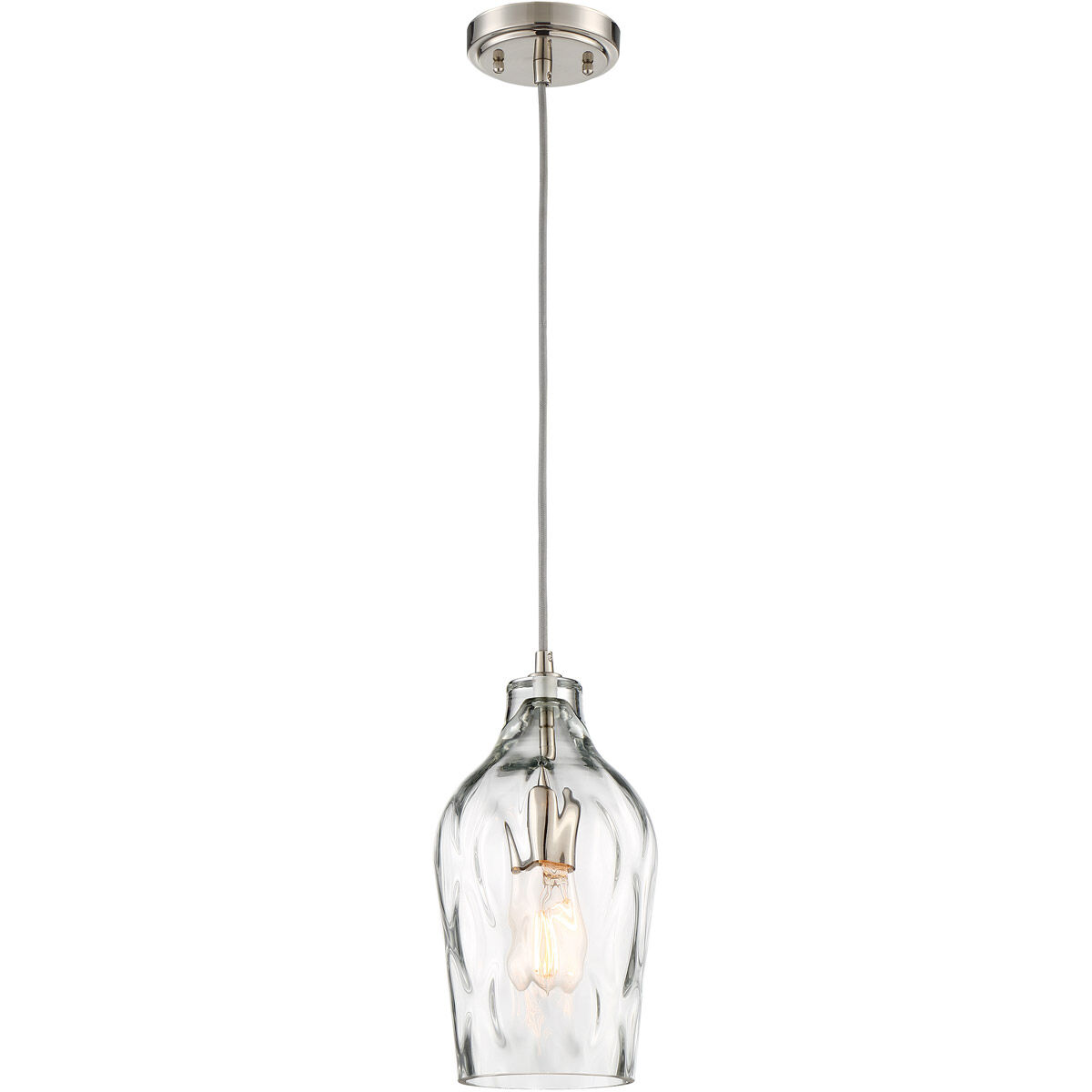 Neighborhood 1 Light 7 inch Brushed Polished Nickel Mini Pendant Ceiling Light