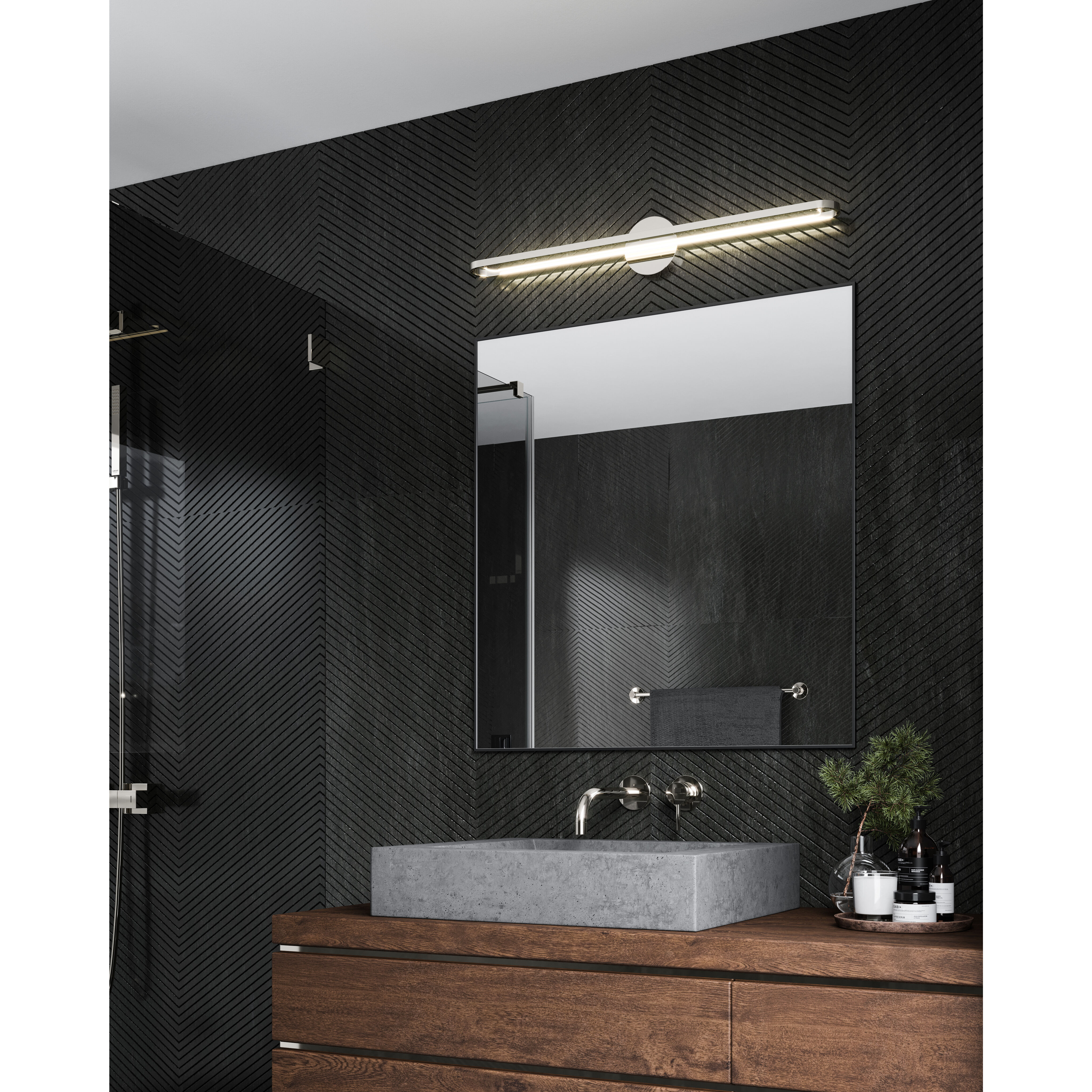 Marlon Bath Vanity Light Wall Light in Chrome