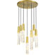 Drifting Droplets LED 20 inch Brushed Brass Pendant Ceiling Light