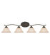 Hollyslope 4 Light 35 inch Rubbed Oil Bronze Vanity Bar Wall Light