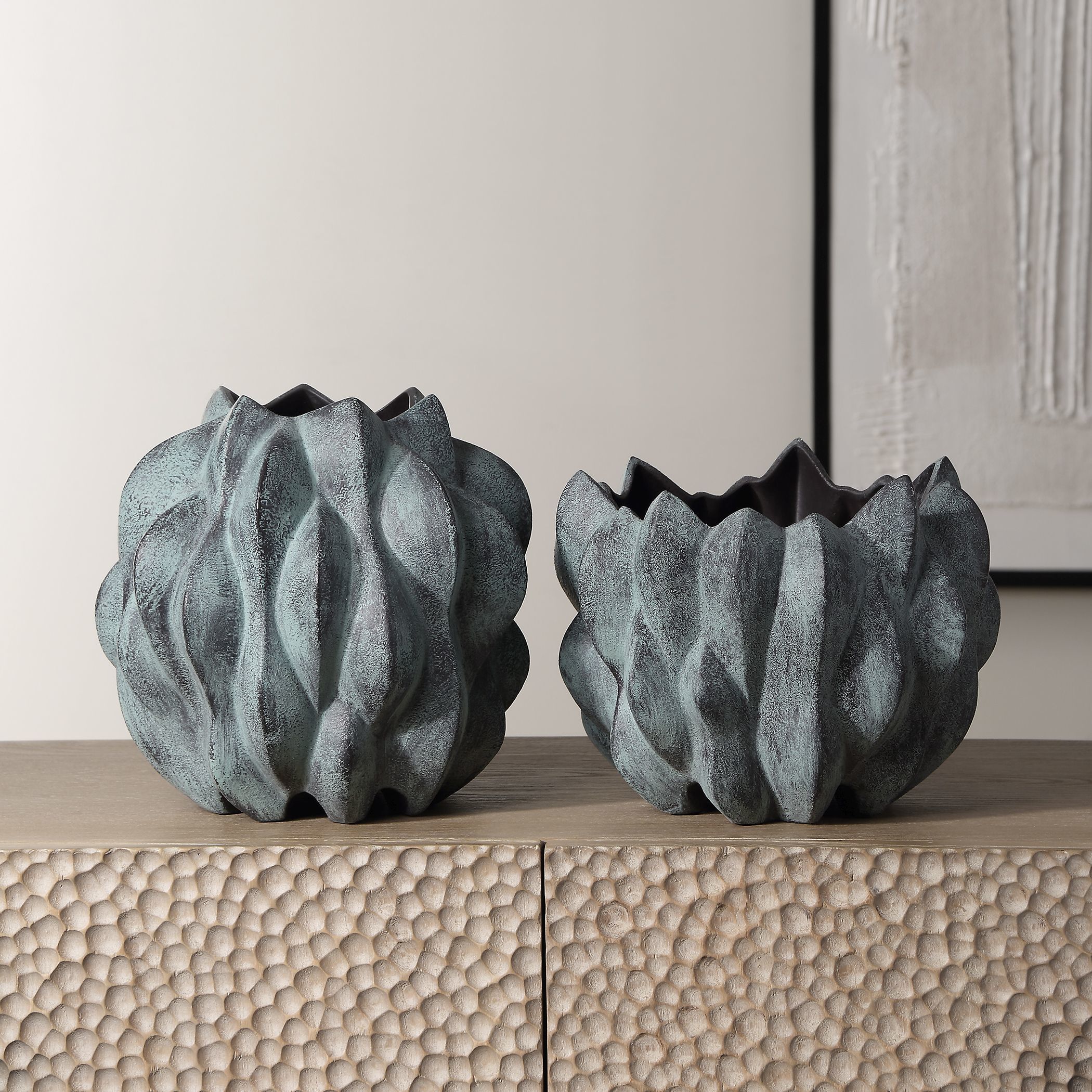 Verdant 9.5 X 8 inch Vases, Set of 2