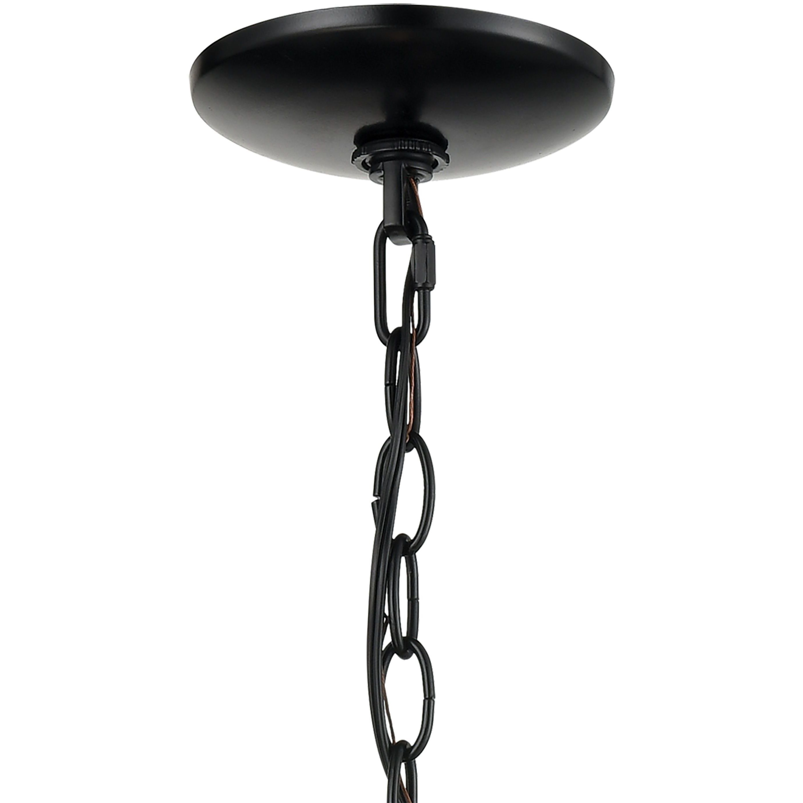 Main Street 4 Light 12 inch Black Outdoor Pendant