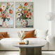 Spring Soiree Orange and Beige and Blue and Yellow Canvas